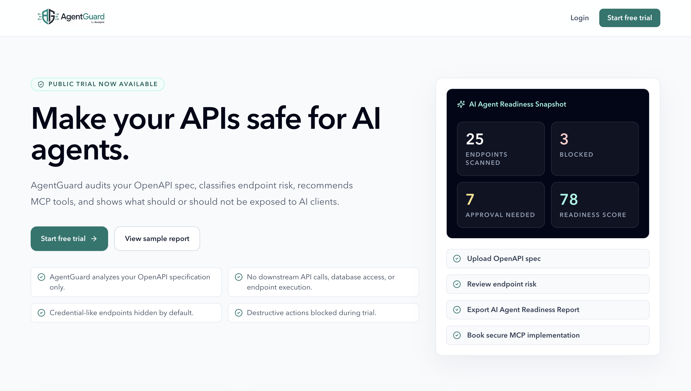 AgentGuard product interface screenshot 1